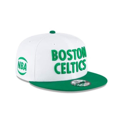 White Boston Celtics Hat - New Era NBA City Edition 9FIFTY Snapback Caps USA6534812